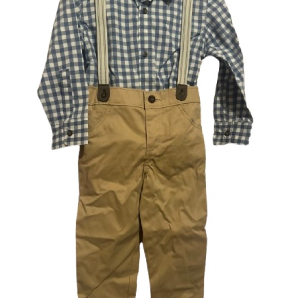 Carter's Tan Overall Matching Set